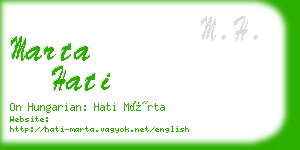 marta hati business card